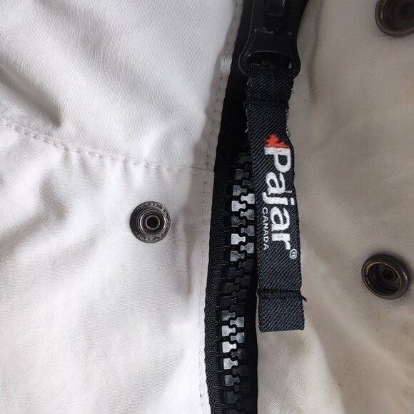 Pajar Men's White Winter Jacket 80% Down Insulated Warm Zip Pockets, Small - Picture 6 of 13